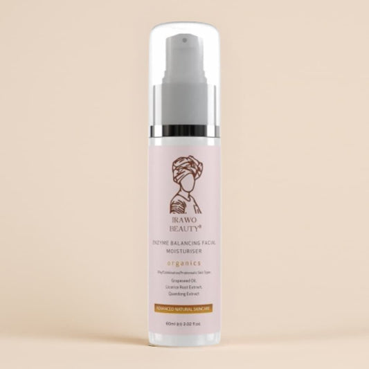 Skincare bottle with a beige background