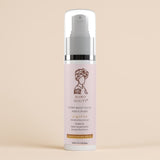 Skincare bottle with a beige background